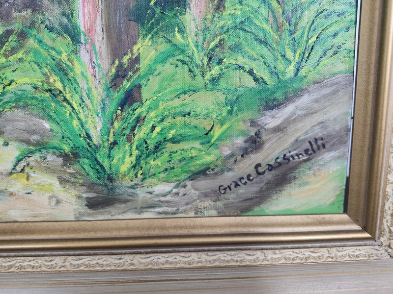 Two Grace Cassinelli Framed Original Signed Oil Paintings 1964 gallery