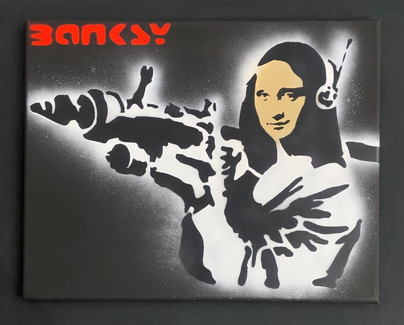 Banksy Rare Large Dismaland Painting 2015 with paperwork
