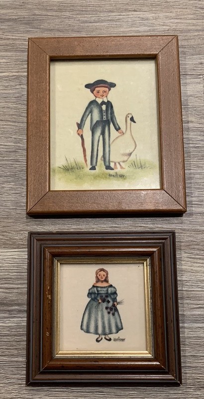 Jean Henry Bundle Of Theorem Paintings Vintage Boy And Girl