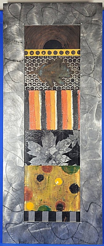 Large Karen Musmeci Original Art «Nature: Leaf» Metal & Aluminum 47.8″ X 19.8″