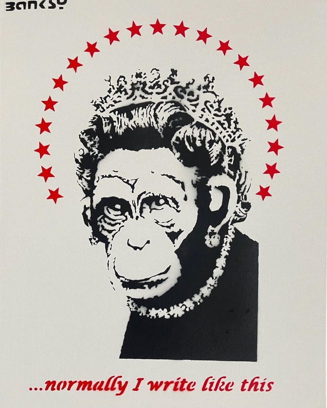 Banksy Rare Large Dismaland Painting 2015 with paperwork gallery