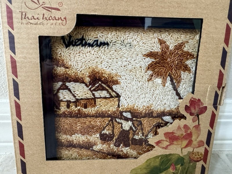 Thai Hoang Handcrafted Framed Rice Art Painting Made In Vietnam W/Gift Box 7.25” gallery