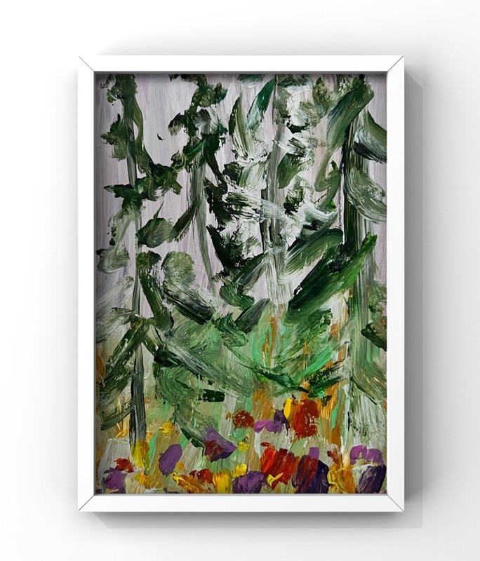 Forest Minimalist Art Simple Nature Trees Artwork Rustic Woodland Home Decor 4×6