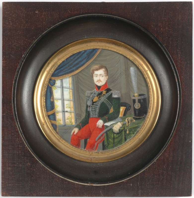 «Captain Alexandre Almeric Berthier, comte de La Salle», interesting miniature