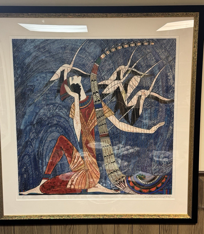 Ting Shao Kuang Art Signed Silkscreen Serigraph Rice Paper -Song Of Freedom A/P