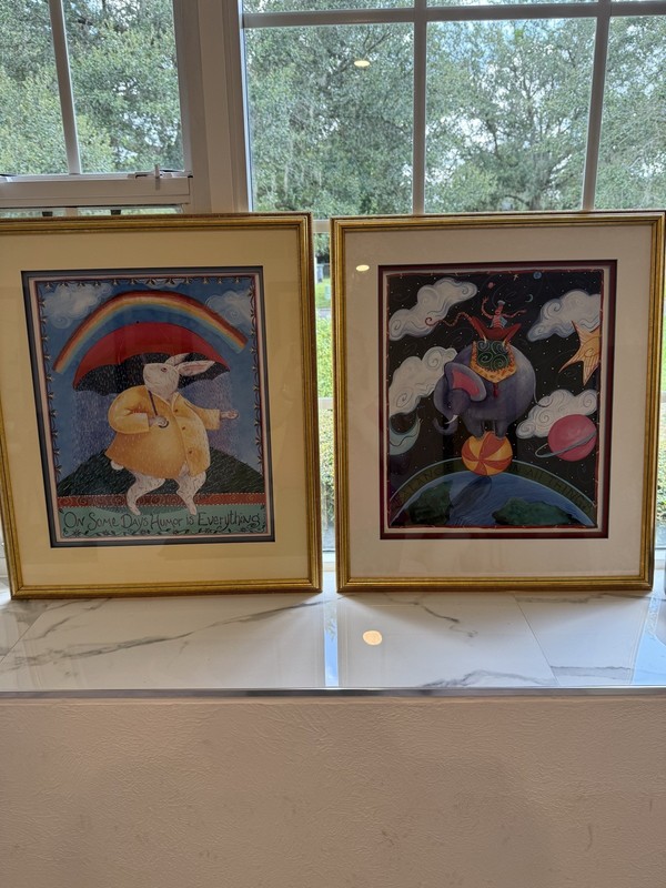 Dana Simson Art Piece Both Are 7/99 Was Commission Date. Two Dofferent Painting