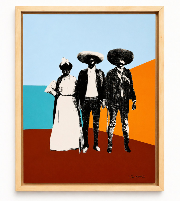 Mexican Revolution Pop Art wall art Emiliano Zapata Framed canvas wall art