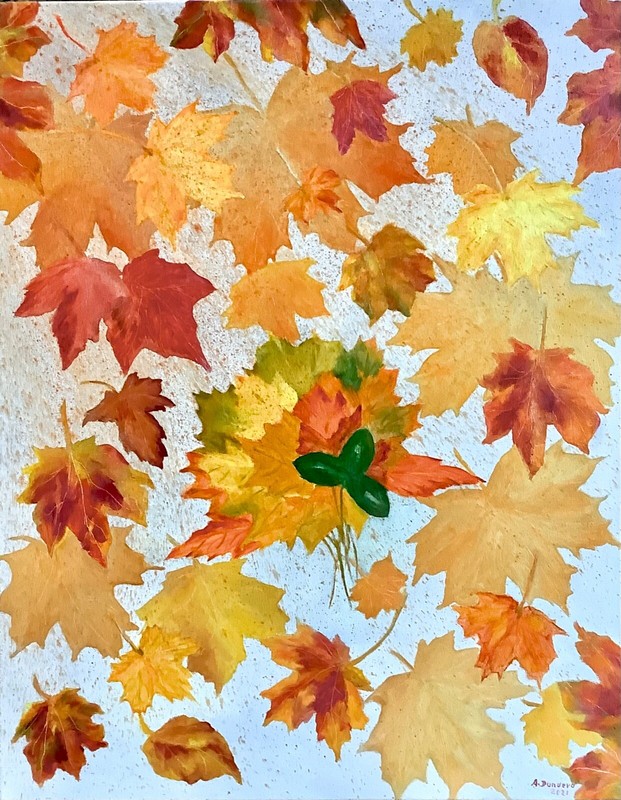 Awesome Autumn Original Large Painting Oil Bright Colours Fall Artwork on eBay