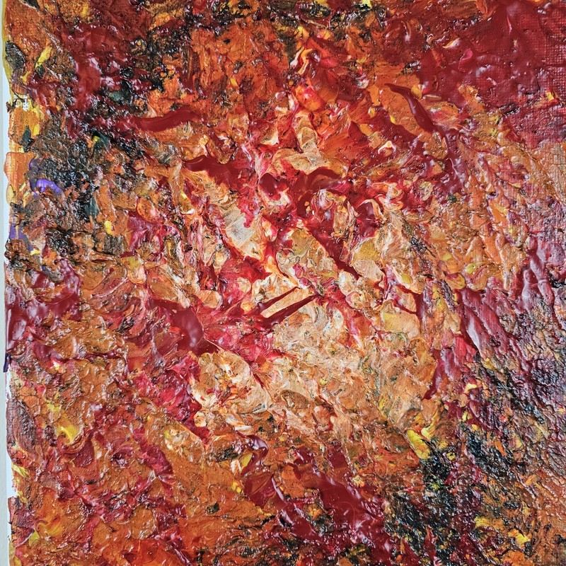 ART - Signed Modern Abstract Original Painting 10x8 Stretched Canvas Art gallery