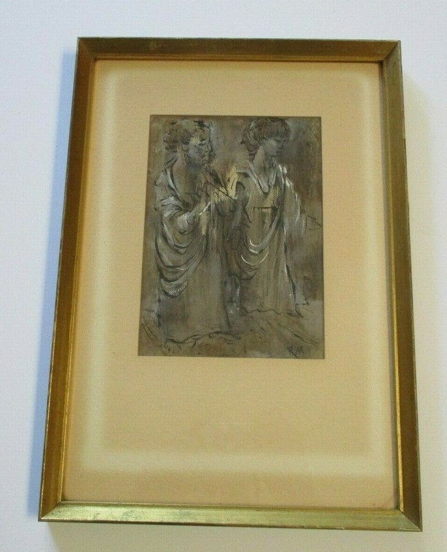 MID CENTURY PANTING ABSTRACT EXPRESSIONISM MODERNISM SIGNED MYSTERY ARTIST
