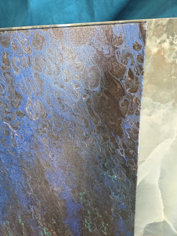 Original Abstract Art(16" X 20")Hand Painted Acrylic Canvas Art[Blue Flame] gallery