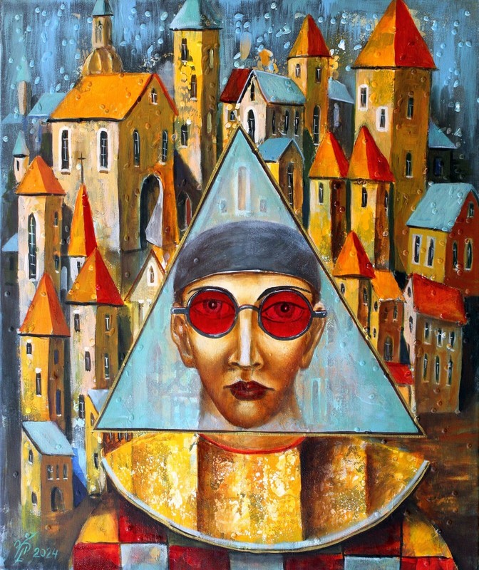 original oil painting CANVAs contemporary ART modern by Vlad Pronkin 2024 A MAN