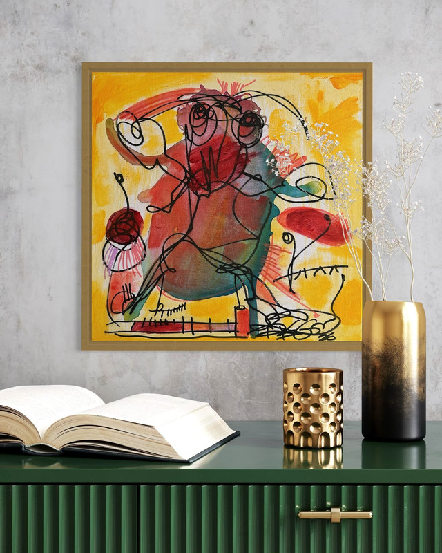 RegiaArt, Vibrant Dance, Original Abstract Painting on Canvas