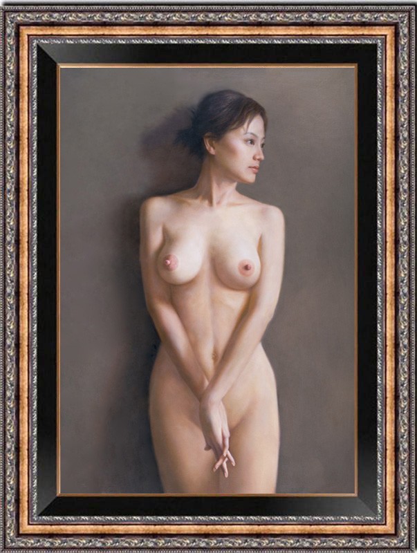 Original Chinese Nude Woman Female Figures Oil Painting Portrait Art Decor