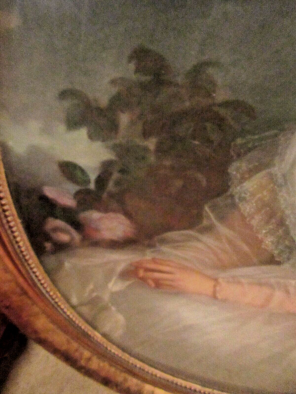 FABULOUS DATED 1866 FRENCH PASTEL VICTORIAN PAINTING/ GOLD LEAF FRAME 55" x 42" gallery