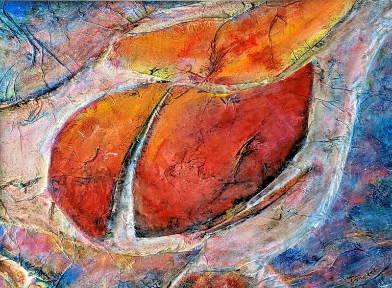 Joan Bohn Original Abstract 3D Mixed Media Painting gallery