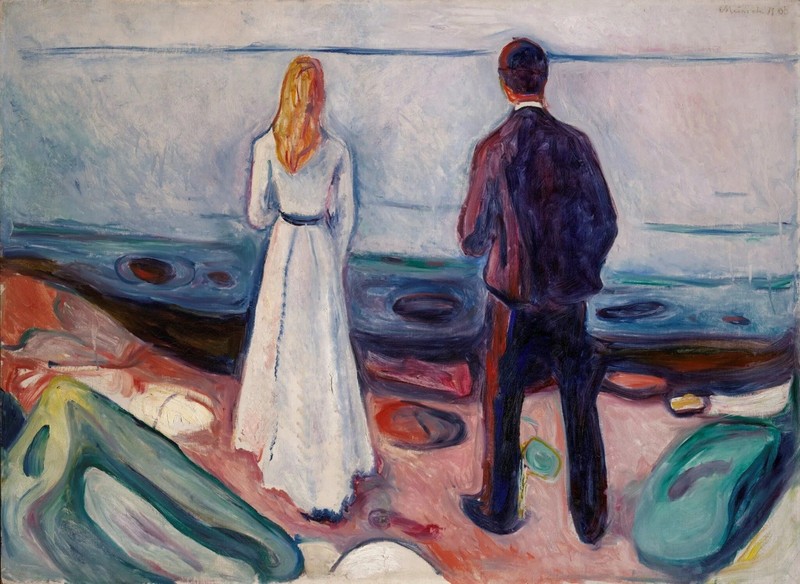 EDVARD MUNCH ARTIST OIL PAINTING SIGNED.