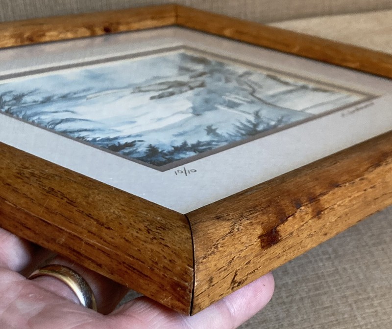 Framed Matted Watercolor Signed Ocean Coastal Art R. Anderson Ltd Ed Print 10/10 gallery