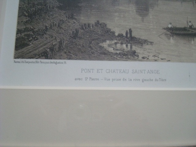 Félix Benoist Lithograph “Rome dans sa Grandeur” Ponte e Castello Sant Angelo gallery