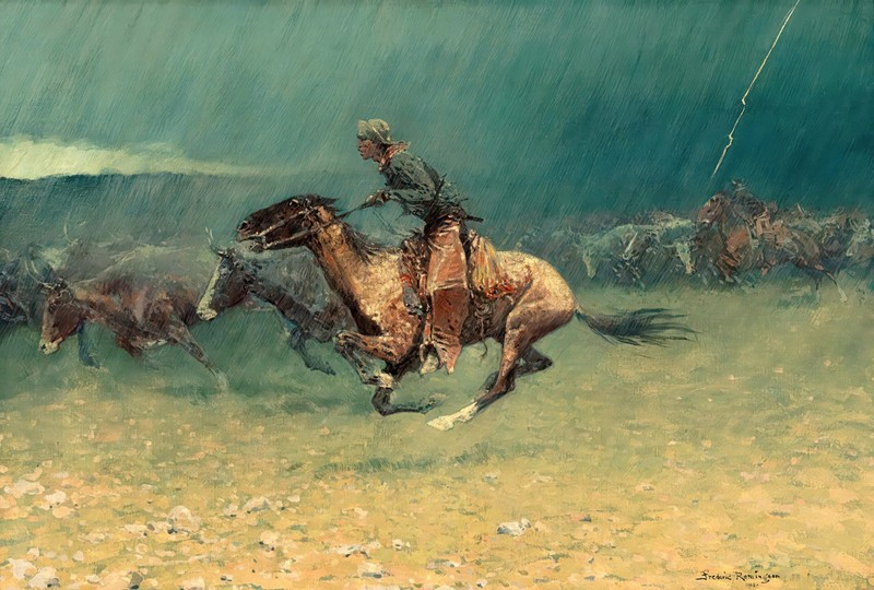 Frederic Remington Stampede Reproduction – Giclee Canvas/Paper/Stretched