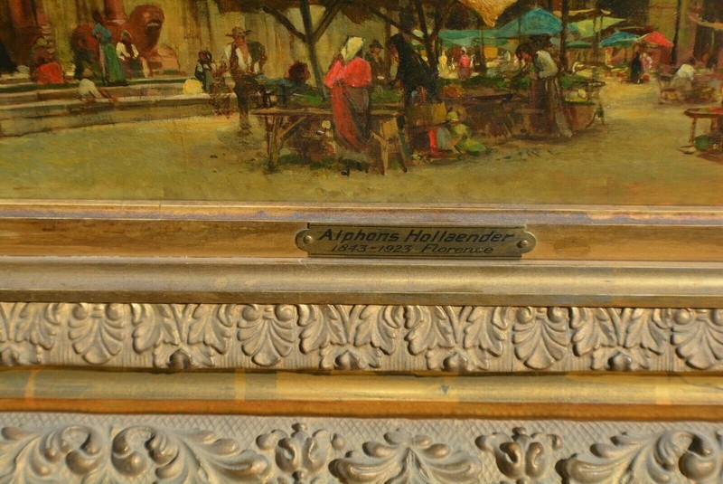 ALPHONS HOLLAENDER FLORENCE 1843-1923 oil on canvas gallery