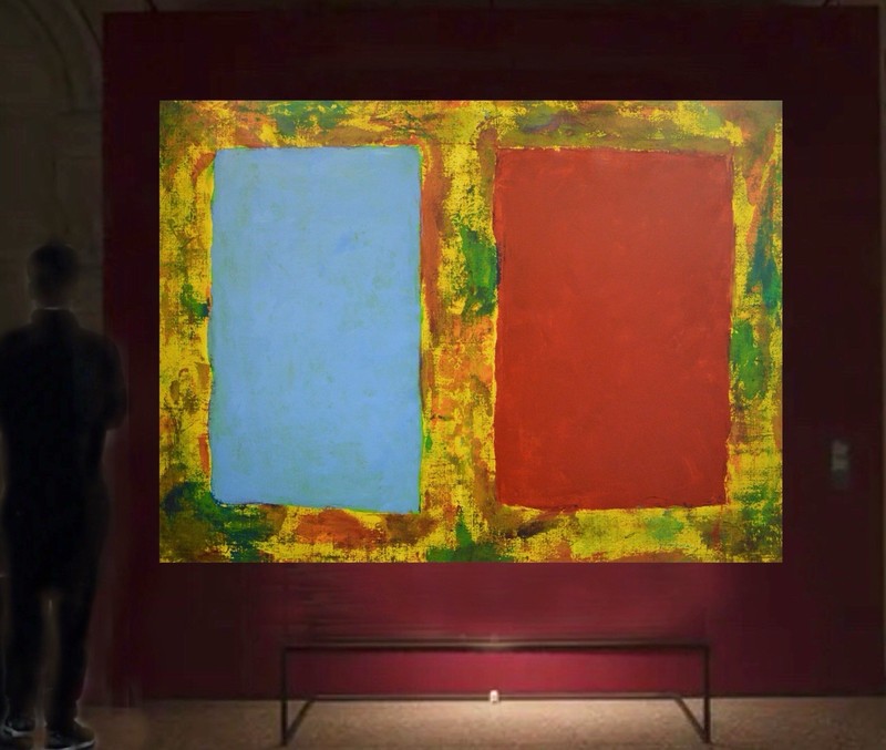 Mark Rothko Style Giant Canvas Painting 84”X62” (7 Foot) Abstract Modern XL XXL gallery
