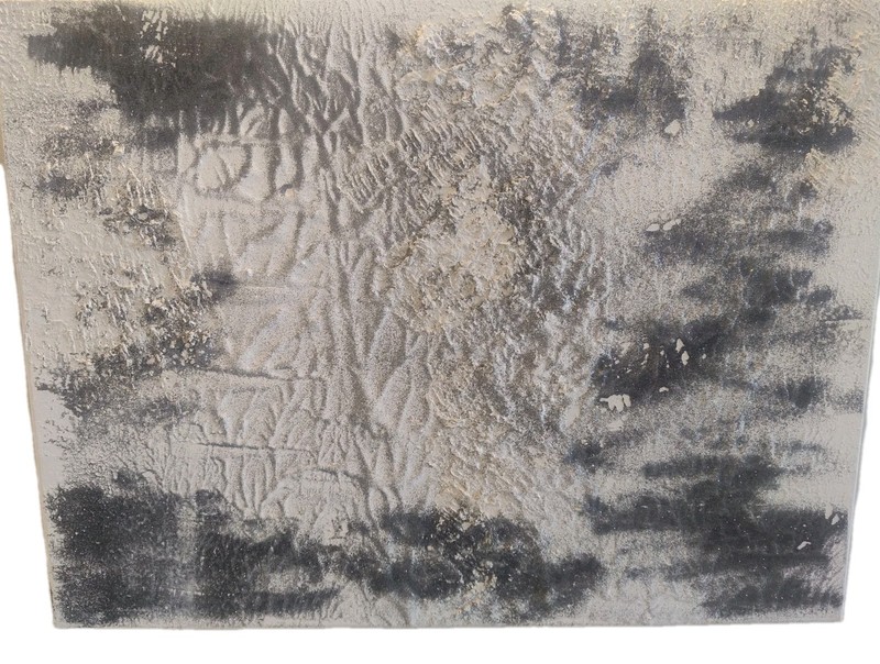 Abstract painting Ultra Modern Fine art Black White Textured Dust In The Snow gallery