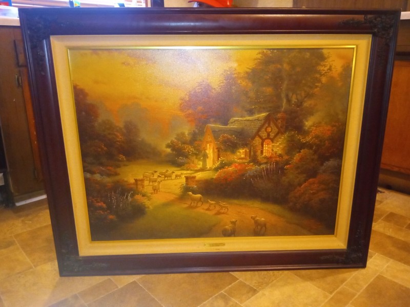 Thomas Kinkade, Painter Of Light, The Good Shepard's Cottage 34x25'1/2