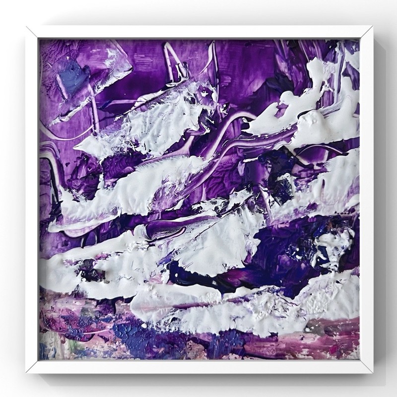 Destin Gulf of Mexico Abstraction Framed Oil Painting Beach Coast Seascape Art