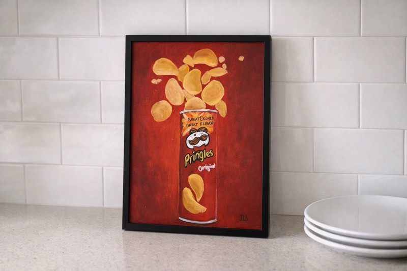 Pringles Painting Snack Food Art Kitchen Decor Pop Art 11×14 Framed