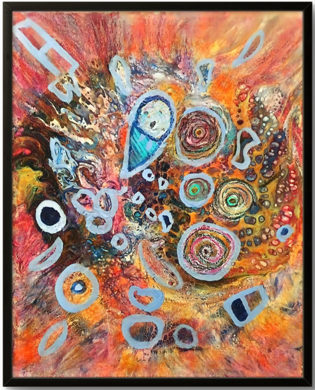 Expressionism 16×20 Ice Cream Handmade Signed Original Canvas Art Home Design