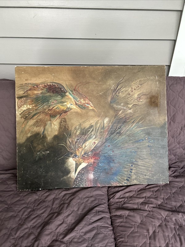 Original Stargate TV Set Artist Painting 1979 Sci-Fi Concept Style Art Signed