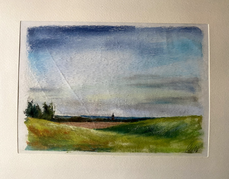 Franz Ehmke 1928-2018 GDR Painter °Berlin °Pastel View Of Falkenthal Löwenberg