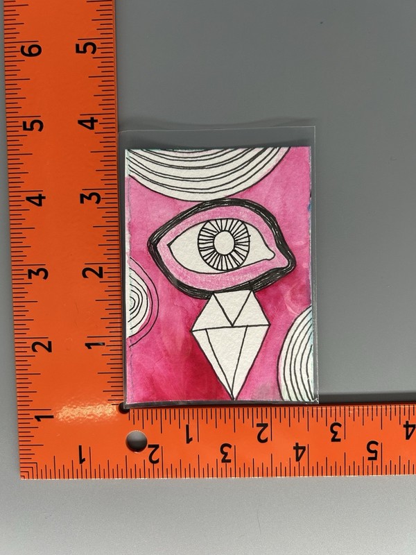Eye ACEO 2.5”x3.5” Original Watercolor Painting Art By Rina gallery