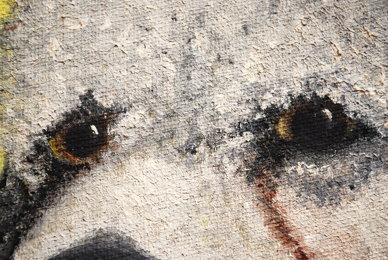 Vtg GIRL POODLE DOG PORTRAIT Acrylic Painting On Board Signed 12 x 16 MCM 1970s gallery