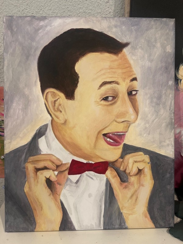 Pee Wee Herman 16x20”Original Painting 80's Nostalgia Retro Art gallery