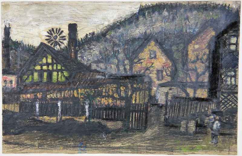 Walter Hertzsch – In Thuringia – Mixed Media on Paper – 1959/60