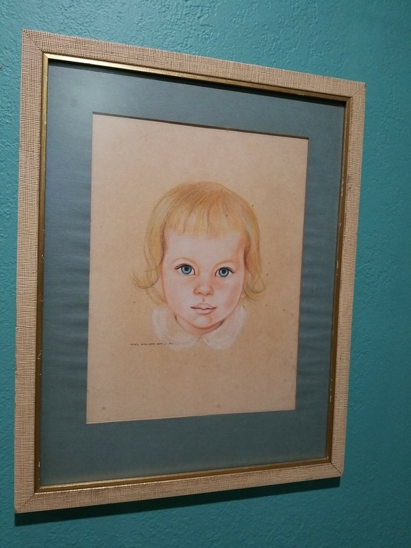 Doris Christoffel Wokurka (1939-1986) Pastel On Paper Wisconsin Artist Date 1961