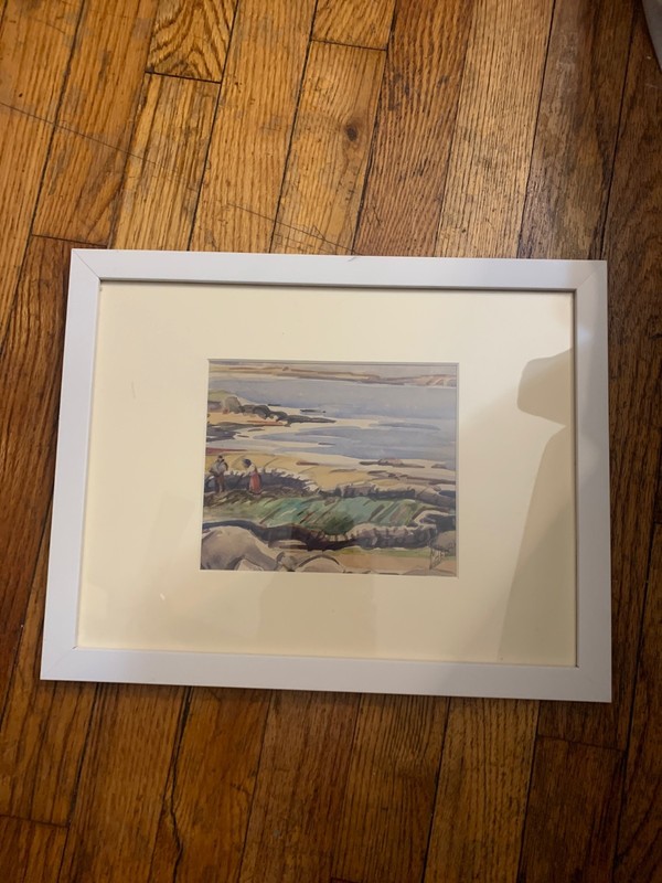 MARJORIE HENRY LISTED IRISH WATERCOLOR’ DONEGAL COAST IRELAND BLOODY FORELAND ‘