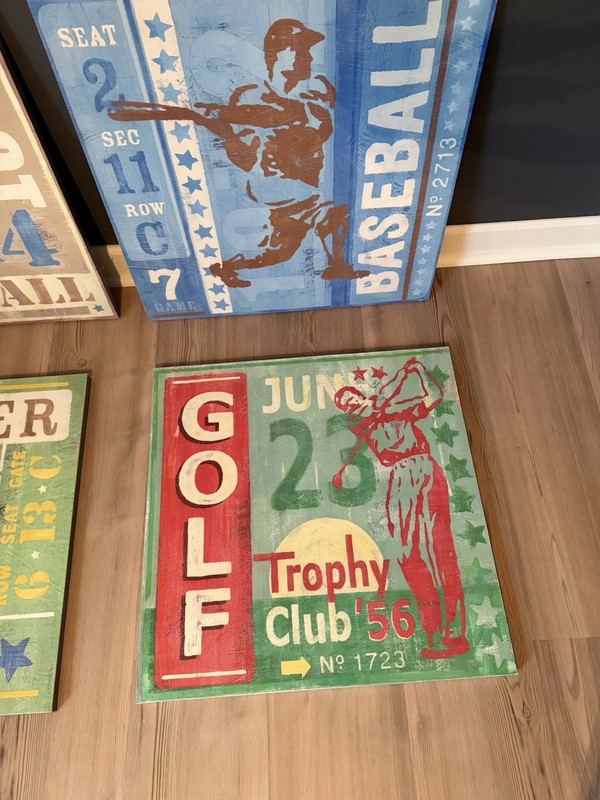 Set Of 4 Roger Groth Sports Canvas gallery