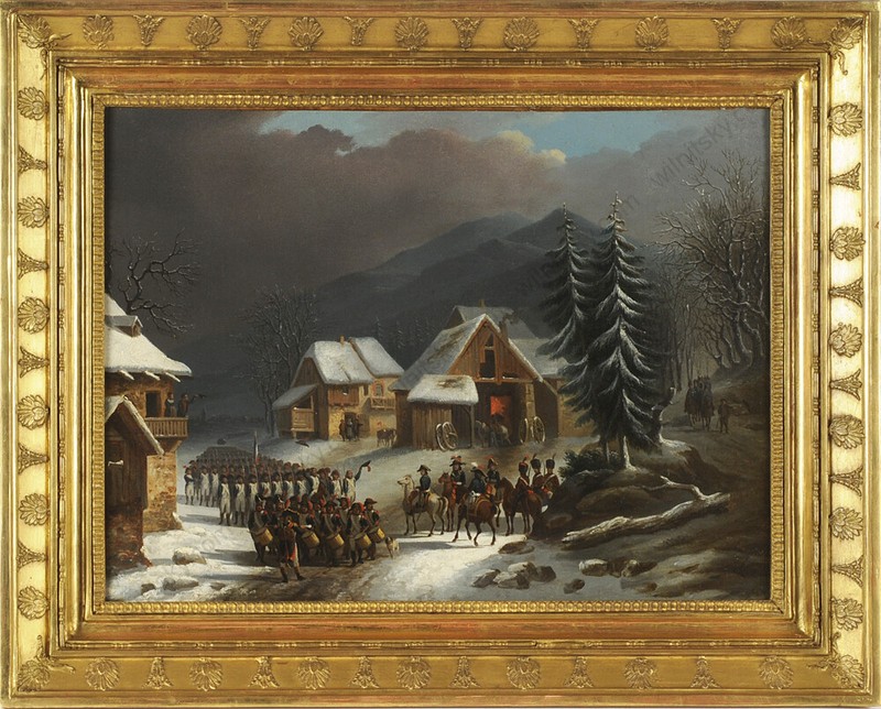 Jacob Placidus Altmutter-Attrib. «French Invasion into Tyrol», rare painting!!