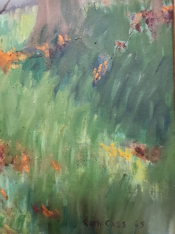 1965 Ruth Cass Oil Painting 24 X 18 inches before frame...Original period piece gallery