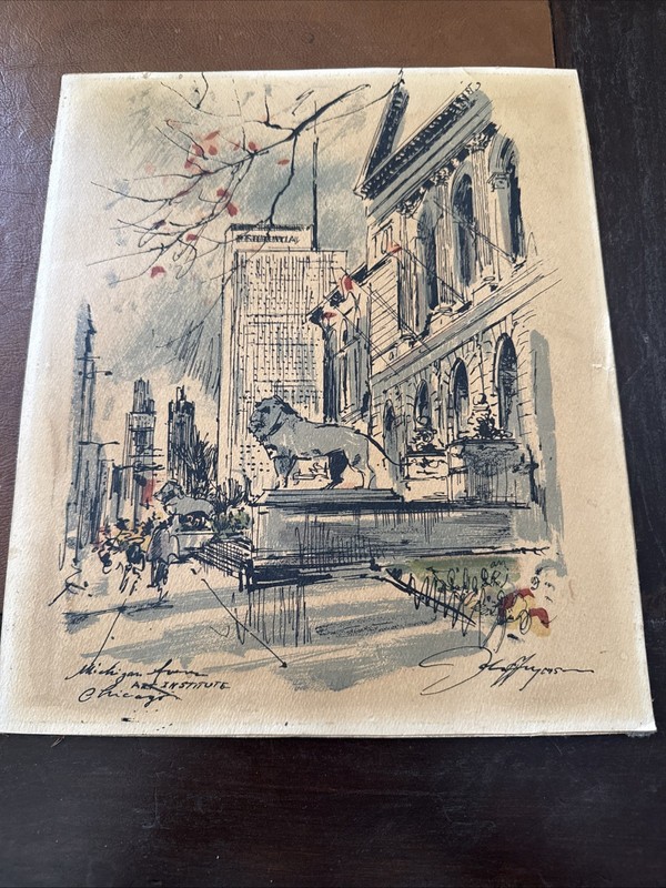 Art Institute, Chicago John Haymson – 10 X 12 Inches Hand Watercolor signed