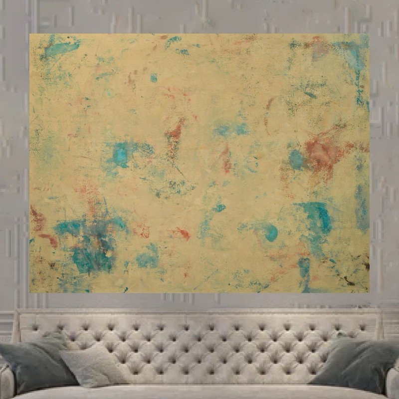 Mark Little Original Giant Canvas Painting 84”X62” (7 Foot) Abstract Modern XL gallery