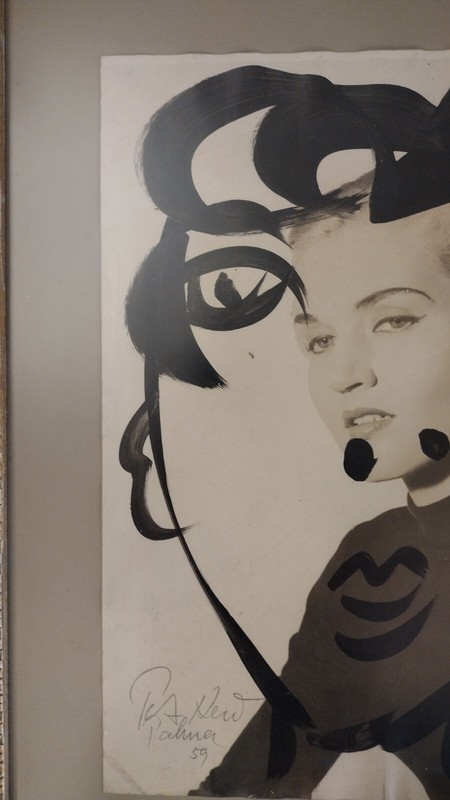 Vintage 1959 Peter Keil Black & White Photo Painting, Signed Twice gallery