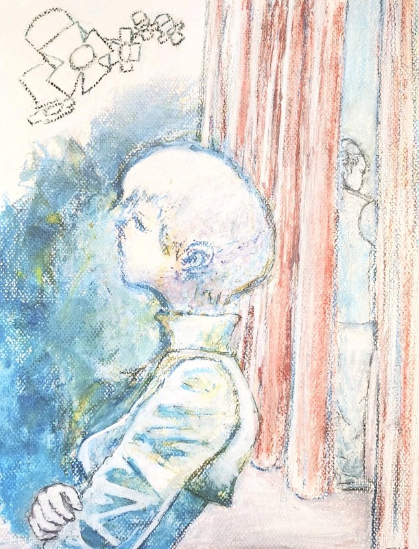 9 inch x 12 inch – Pastel Drawing – NO FRAME by A. Avila