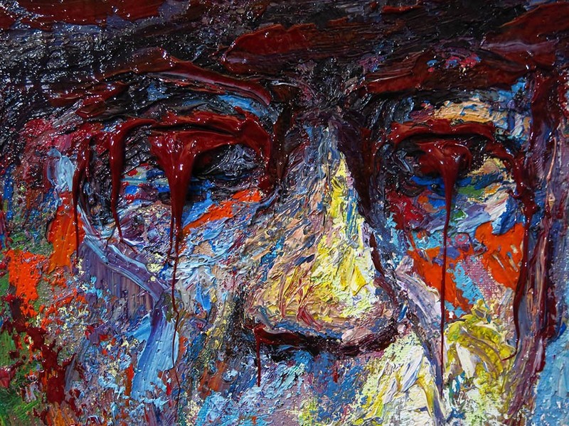 MAN PORTRAIT OIL█PAINTING hat█REALIST ART█SIGNED VINTAGE ORIGINAL OUTSIDER█MALE gallery