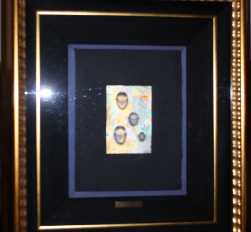 Christian R. Lassen "Essence" Original Gold Multi Leaf, Paint, and 4 Diamonds gallery