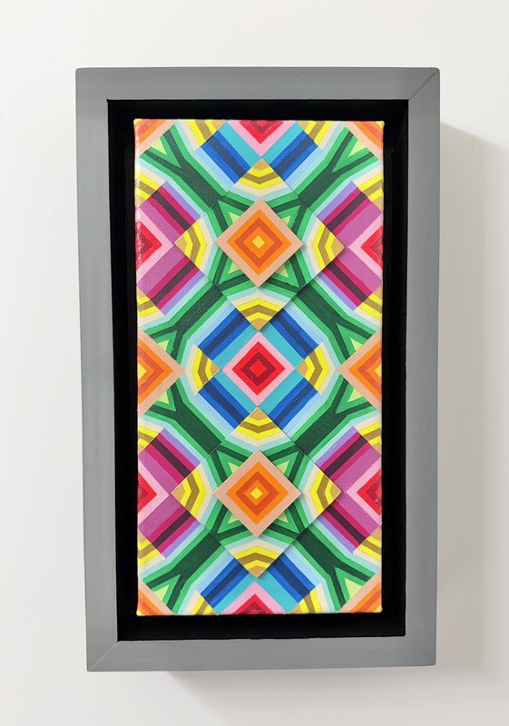 3D Geometric OP ART Painting, Op Art, Acrylic Painting, Psychedelic Art