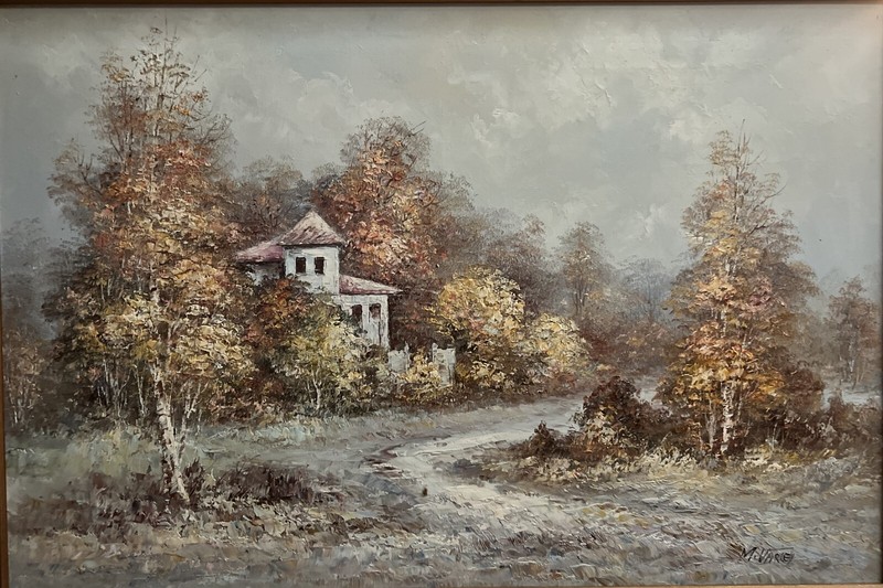 Stan Hills (American) Stunning Work Landscape oil On Canvas Mountain-Stream gallery